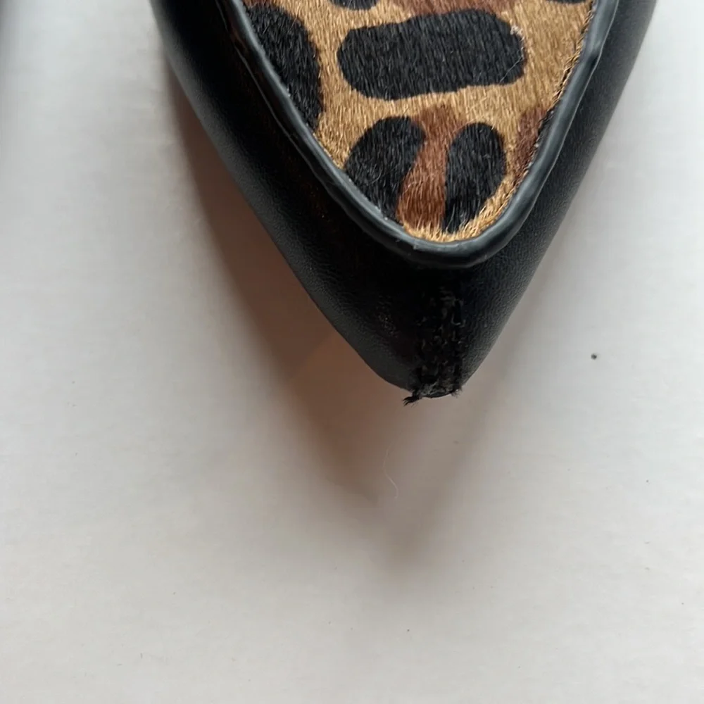 Karl Lagerfeld Leopard Pointed Toe Loafers 8.5 - Picture 4 of 8